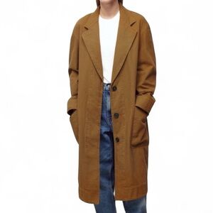 Zara vintage-style gorgeous trench coat in Carmel brown canvas amazing condition